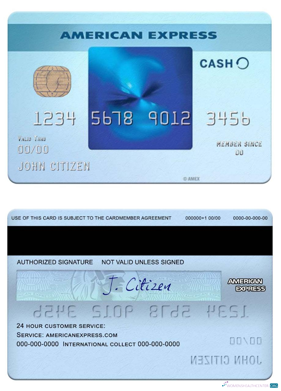 Download USA Commerce bank amex blue cash everyday card Photoshop template